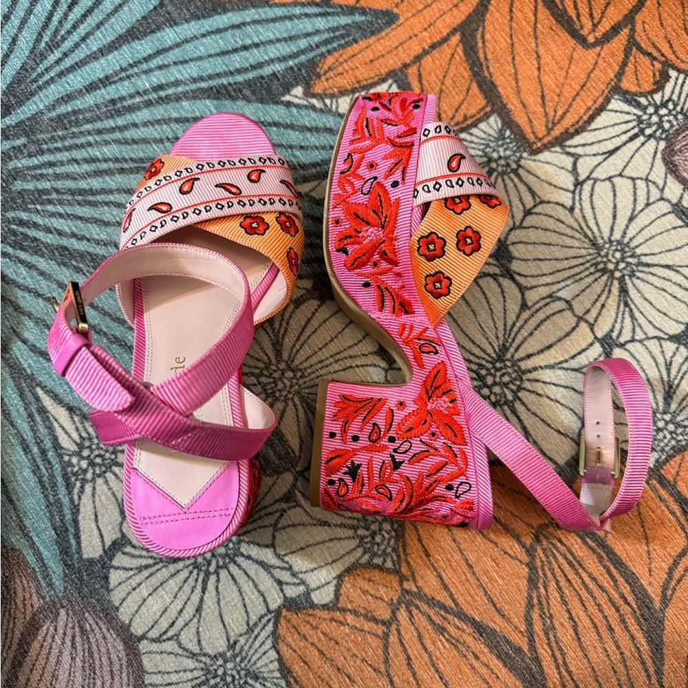 Kate Spade Bandana Print Platforms